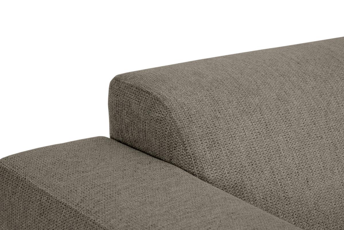 3-Sitzer-Sofa Oslo Taupe B: 218 cm - Taupe/Schwarz, Design, Textil (218/77/93cm) - MID.YOU