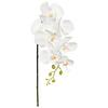 Kunstpflanze Orchidee Weiß L: 86 Cm, Ria - Weiß/Grün, KONVENTIONELL, Kunststoff/Metall (86cm)