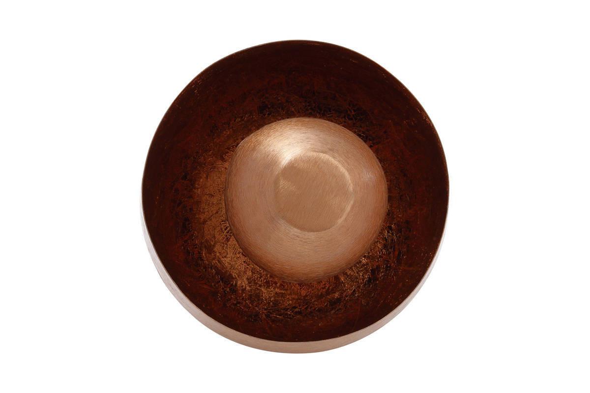 Hängeleuchte Art Deco H: 22,5 cm 1-Flammig - Kupferfarben, Trend, Metall (20,5/20,5/22,5cm) - Kayoom