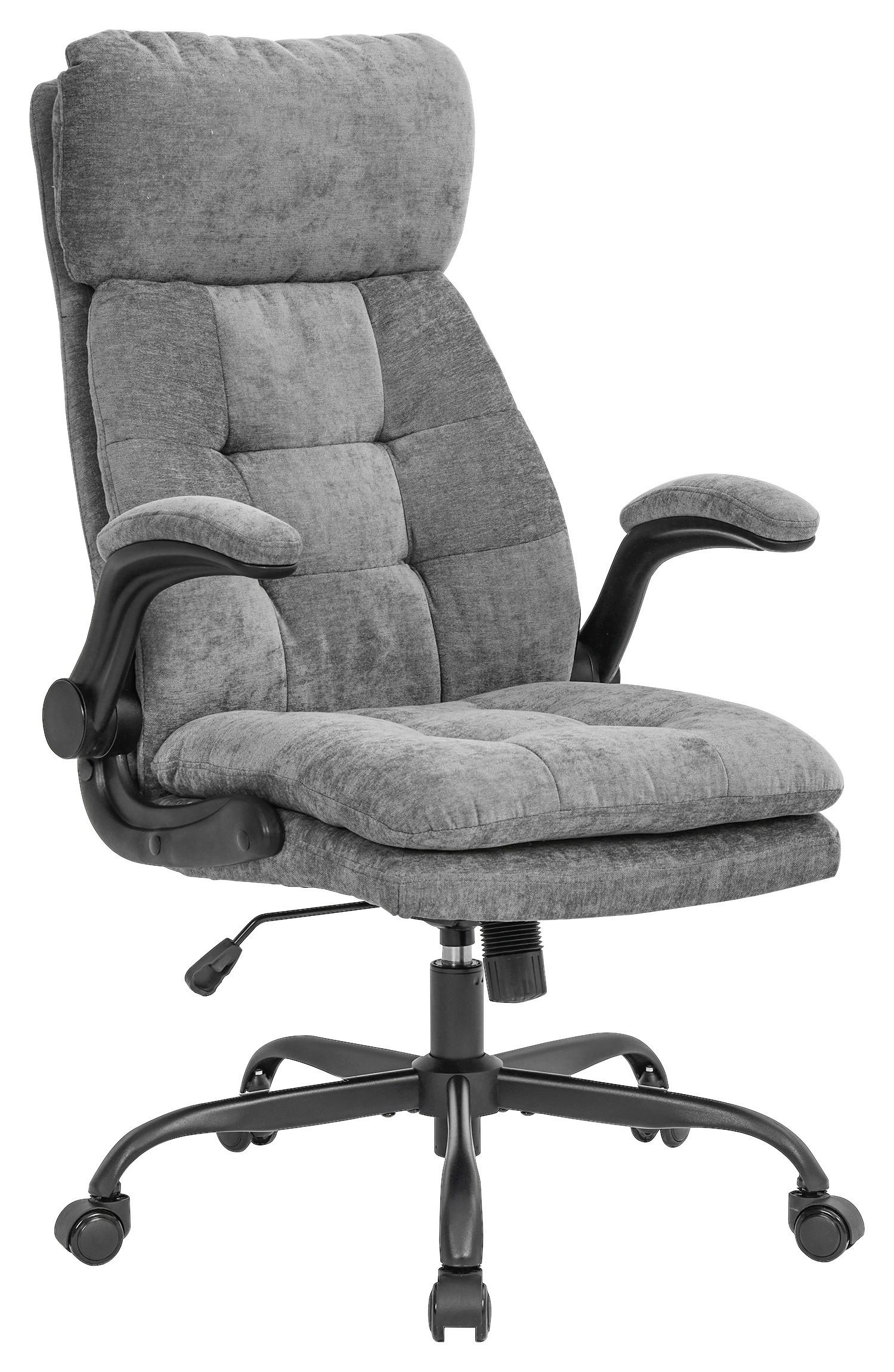 Chefsessel Milan Grau/Schwarz B: 66 cm - Schwarz/Grau, Trend, Holz/Kunststoff (66/121/72cm)