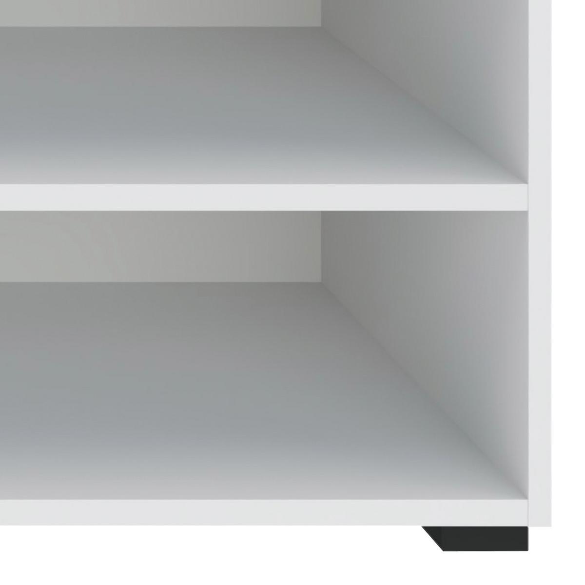 Regal Unit Elements Mini B: Ca. 91,2 Cm Weiß - Schwarz/Weiß, MODERN, Holzwerkstoff (91,2/44,8/40cm) - Ondega