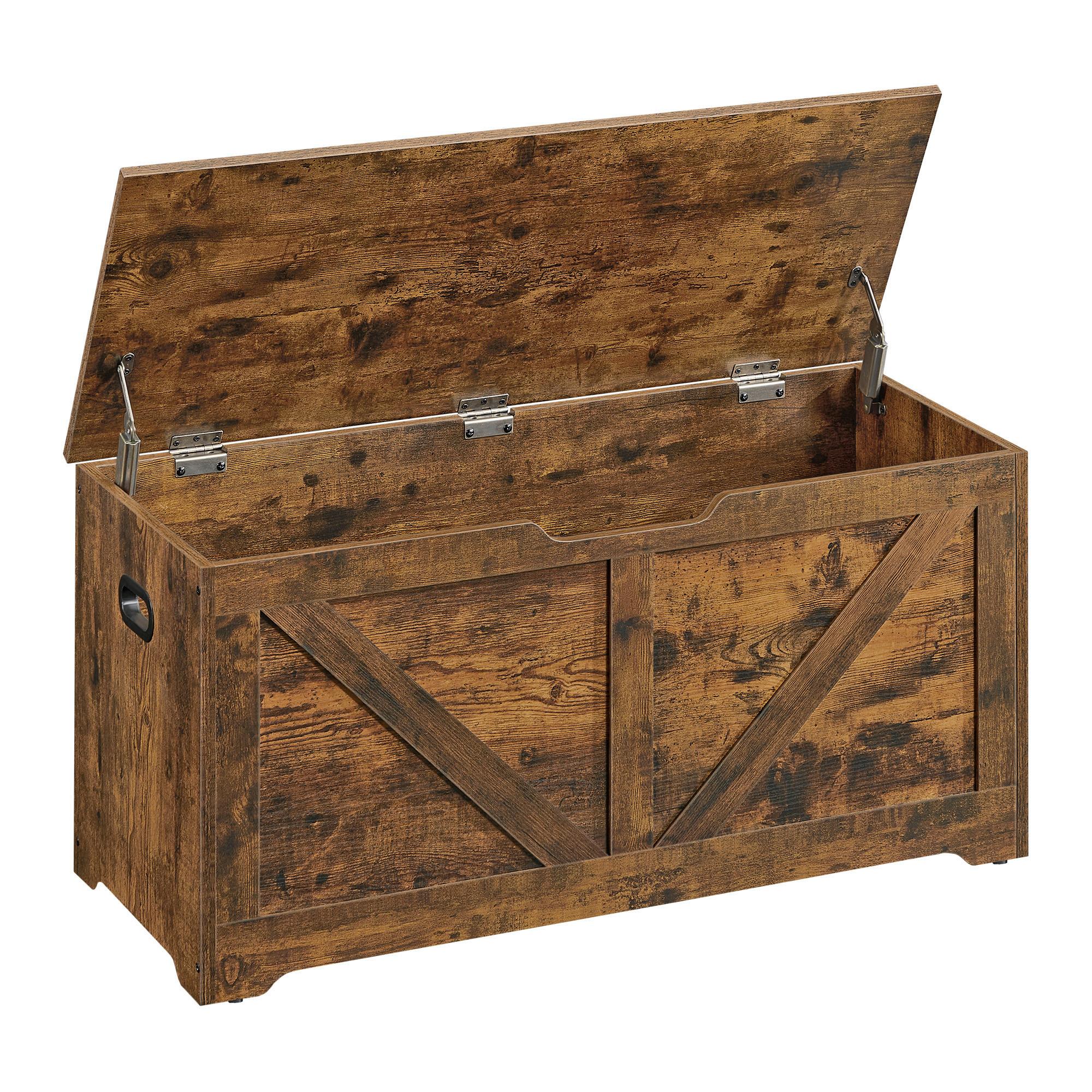 Truhla hnědá - hnědá, Trend, kompozitní dřevo (100/46/40cm) - Boxxx