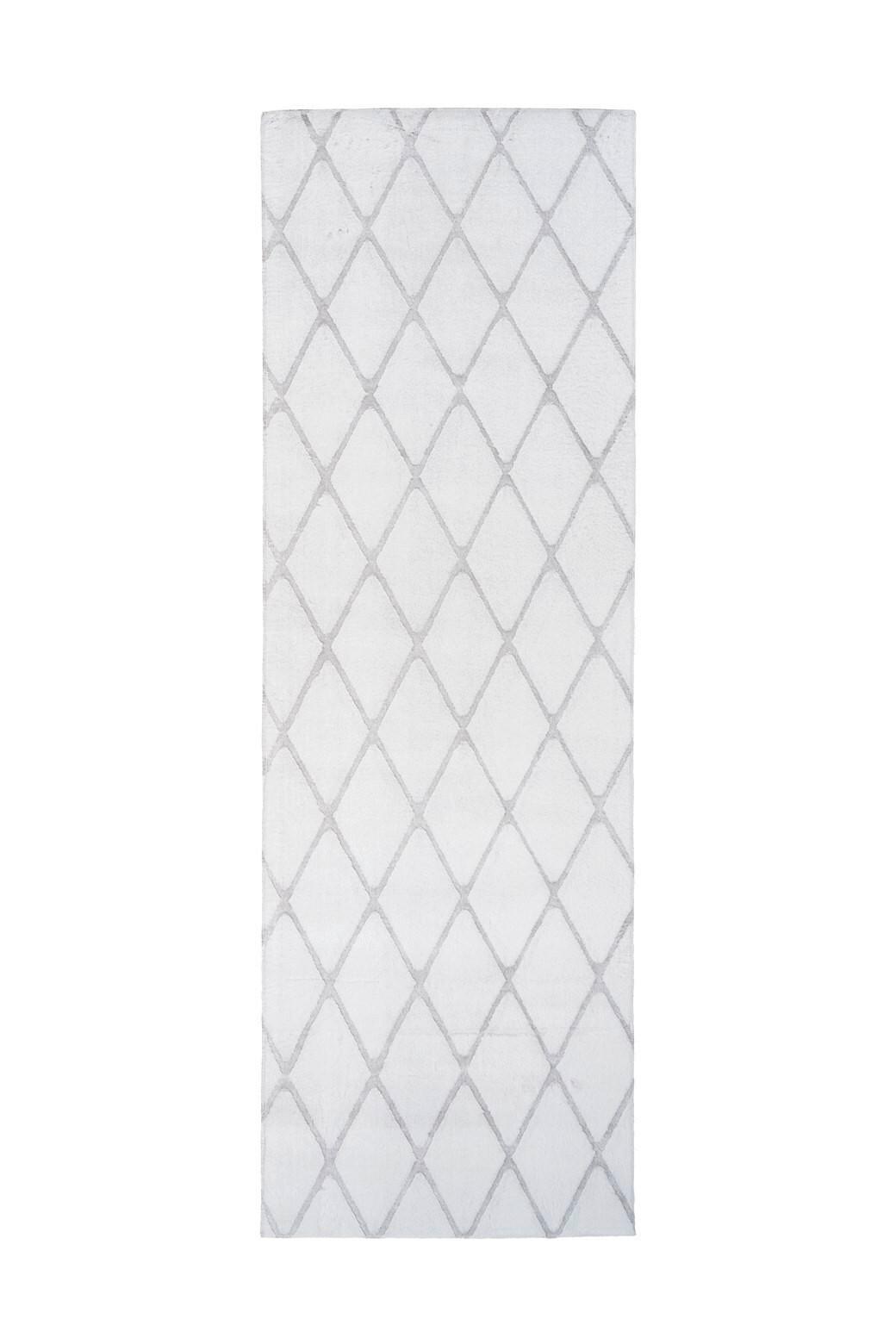 Teppich Grau, Weiß Vivica 225, BxL: 80x250 cm - Weiß/Grau, KONVENTIONELL, Textil (80/250cm)