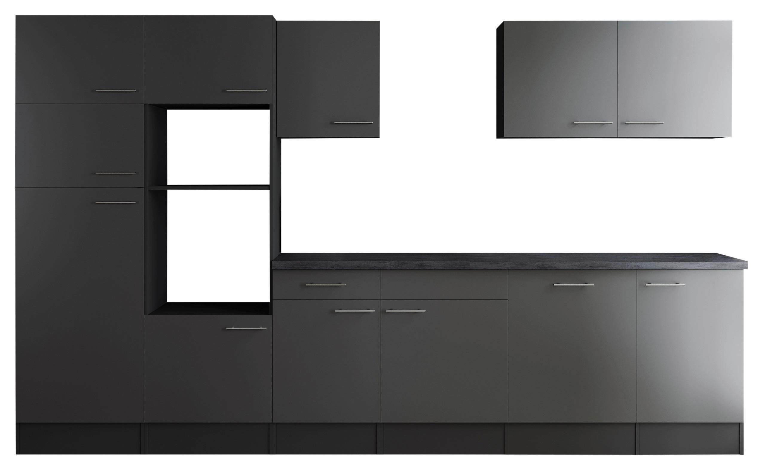 Küchenleerblock Oliver Grau B: 340 Cm - Grau, Design, Holzwerkstoff (340cm) - Respekta