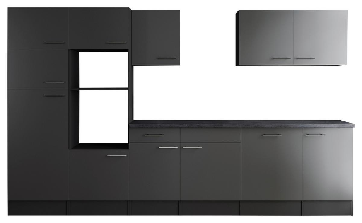 Küchenleerblock Oliver Grau B: 340 Cm - Grau, Design, Holzwerkstoff (340cm) - Respekta