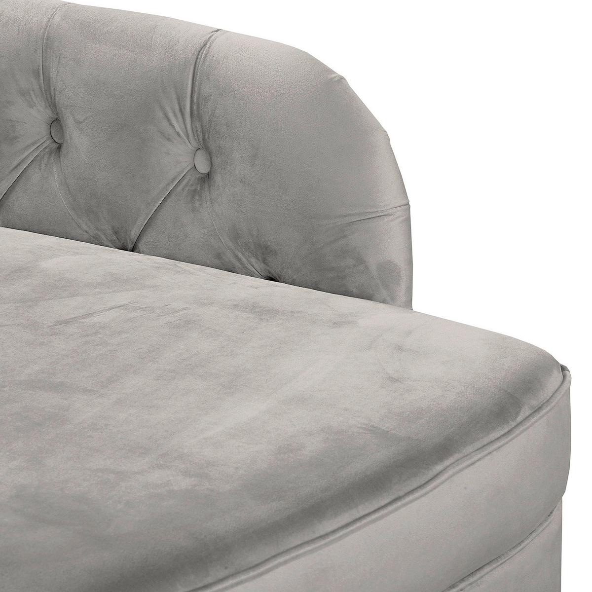 Récamiere Pako Grau B: 185cm - Braun/Grau, Design, Textil (185/93/75cm) - Livetastic