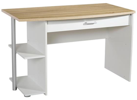 Písací Stôl Point - biela/dub sonoma, Moderný, kompozitné drevo (120/75/64cm) Písací Stôl Point - biela/dub sonoma, Moderný, kompozitné drevo (120/75/64cm)