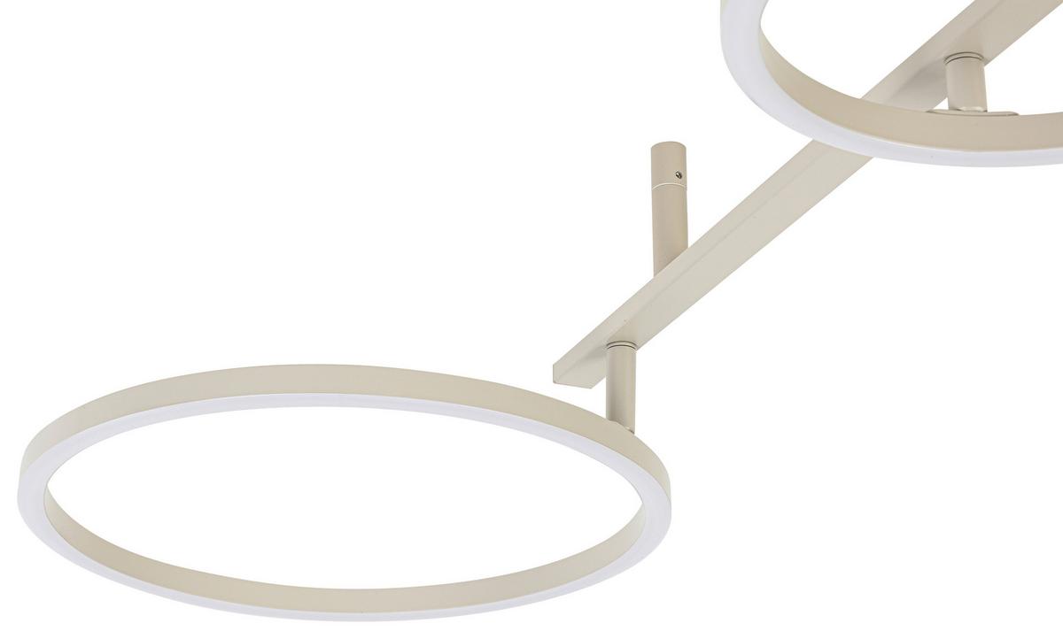 LED-DECKENLEUCHTE CEMIL - Sandfarben, Basics, Kunststoff/Metall (125/88/12cm) - Luca Bessoni
