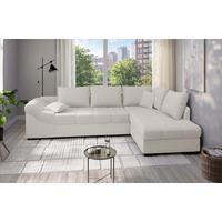 Eckschlafsofa Alvito Weiß S: 298x202 Cm - Schwarz/Weiß, MODERN, Textil (298/202cm) - MID.YOU