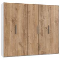 Drehtürenschrank B: 250 Cm Level, Weiß/eiche Dekor - Eichefarben/Weiß, MODERN, Holzwerkstoff (250/216/58cm) - MID.YOU