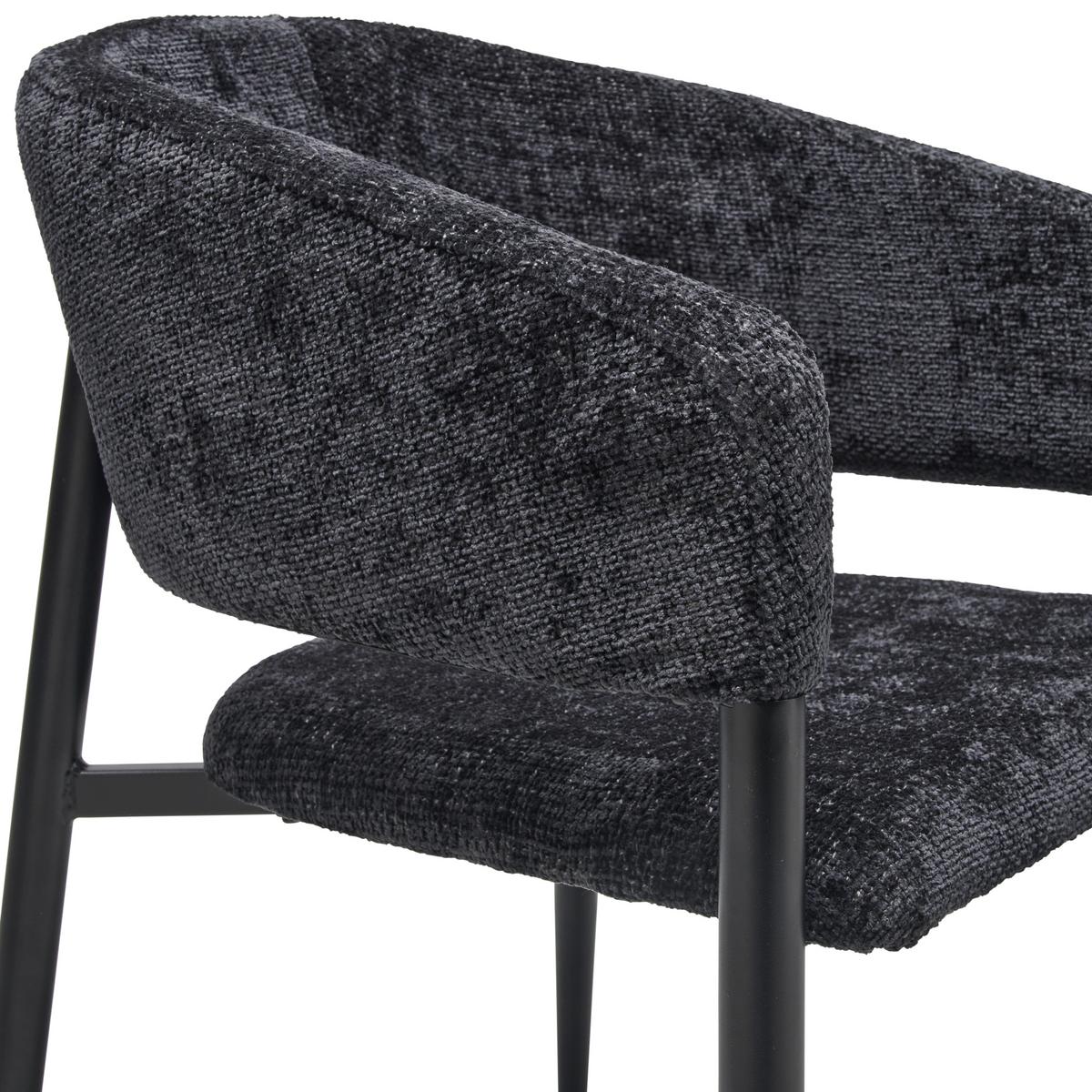 Armlehnstuhl-Set Juliana - Anthrazit/Schwarz, LIFESTYLE, Holz/Textil (50/82/59cm) - MID.YOU