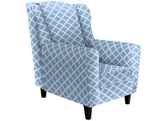 Ohrensessel Asti B: 82cm Blau - Wengefarben/Blau, MODERN, Holz/Textil (82/100/84cm) - Ombra Ohrensessel Asti B: 82cm Blau - Wengefarben/Blau, MODERN, Holz/Textil (82/100/84cm) - Ombra