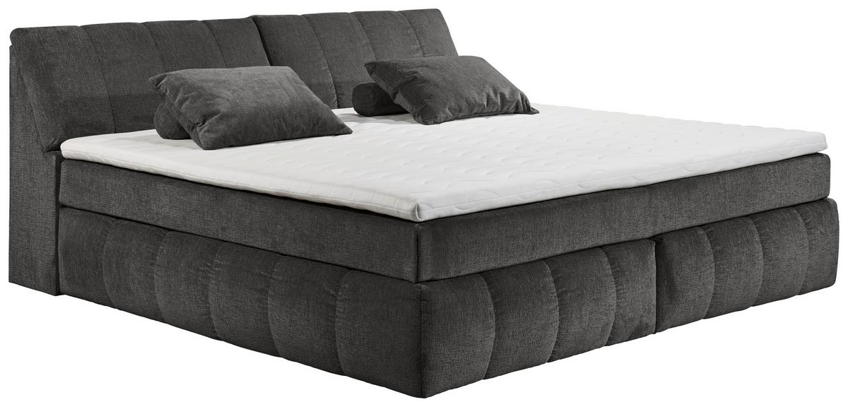 Boxspringbett Elkford 6 Mit Topper & Bettkasten 240x200 - Grau, MODERN, Holzwerkstoff/Textil (240/200cm) - MID.YOU