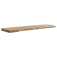 Nástenná polica z masívneho dreva š: 120cm - farba akácie, Modern, drevo (120/4/26cm) - MID.YOU