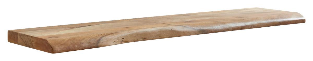 Nástenná polica z masívneho dreva š: 120cm - farba akácie, Modern, drevo (120/4/26cm) - MID.YOU