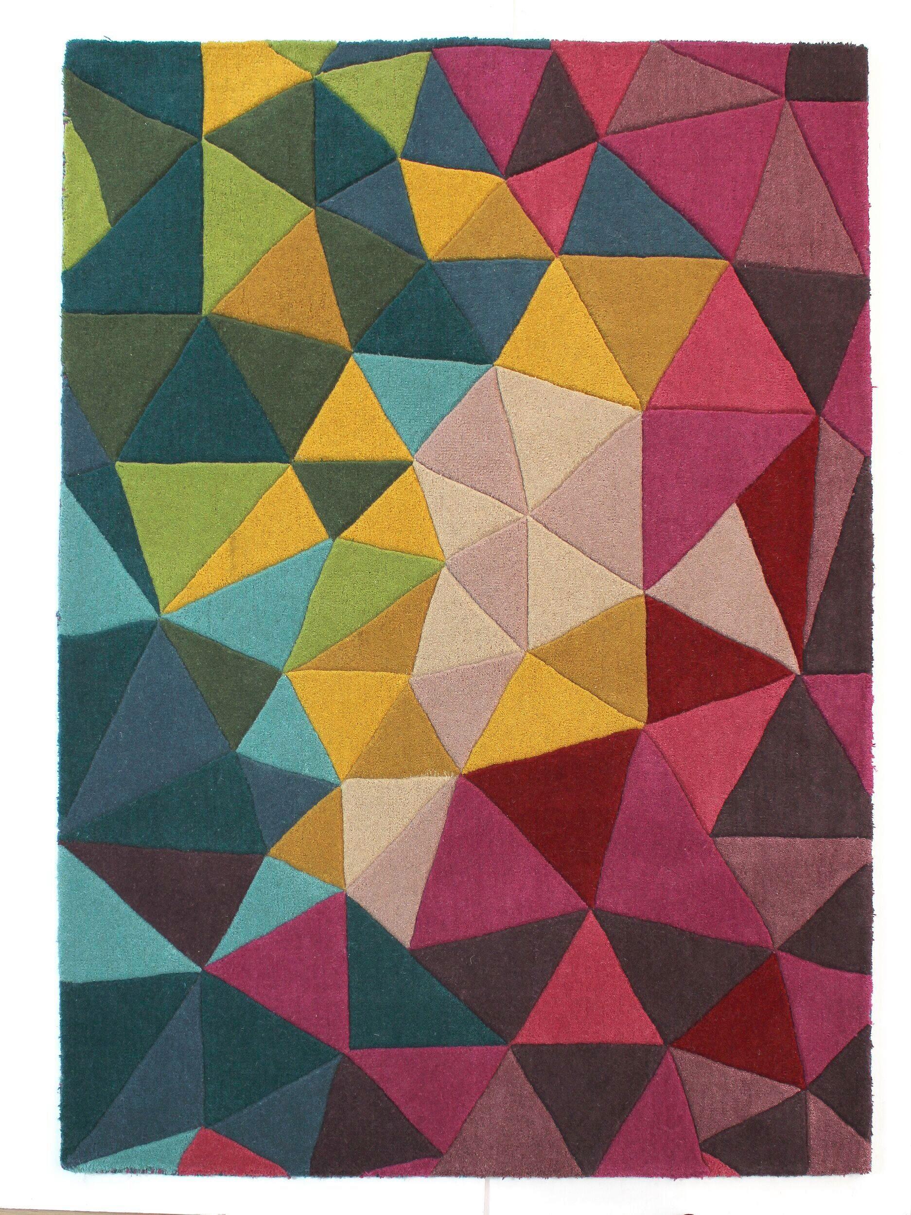Wollteppich Multicolor 170x120 cm