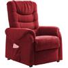 Fernsehsessel Nino Rot B: 76 Cm - Dunkelgrün/Rot, Design, Holz/Textil (76/106/94cm) - Livetastic