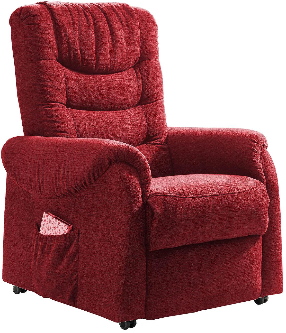 Fernsehsessel Nino Rot B: 76 Cm