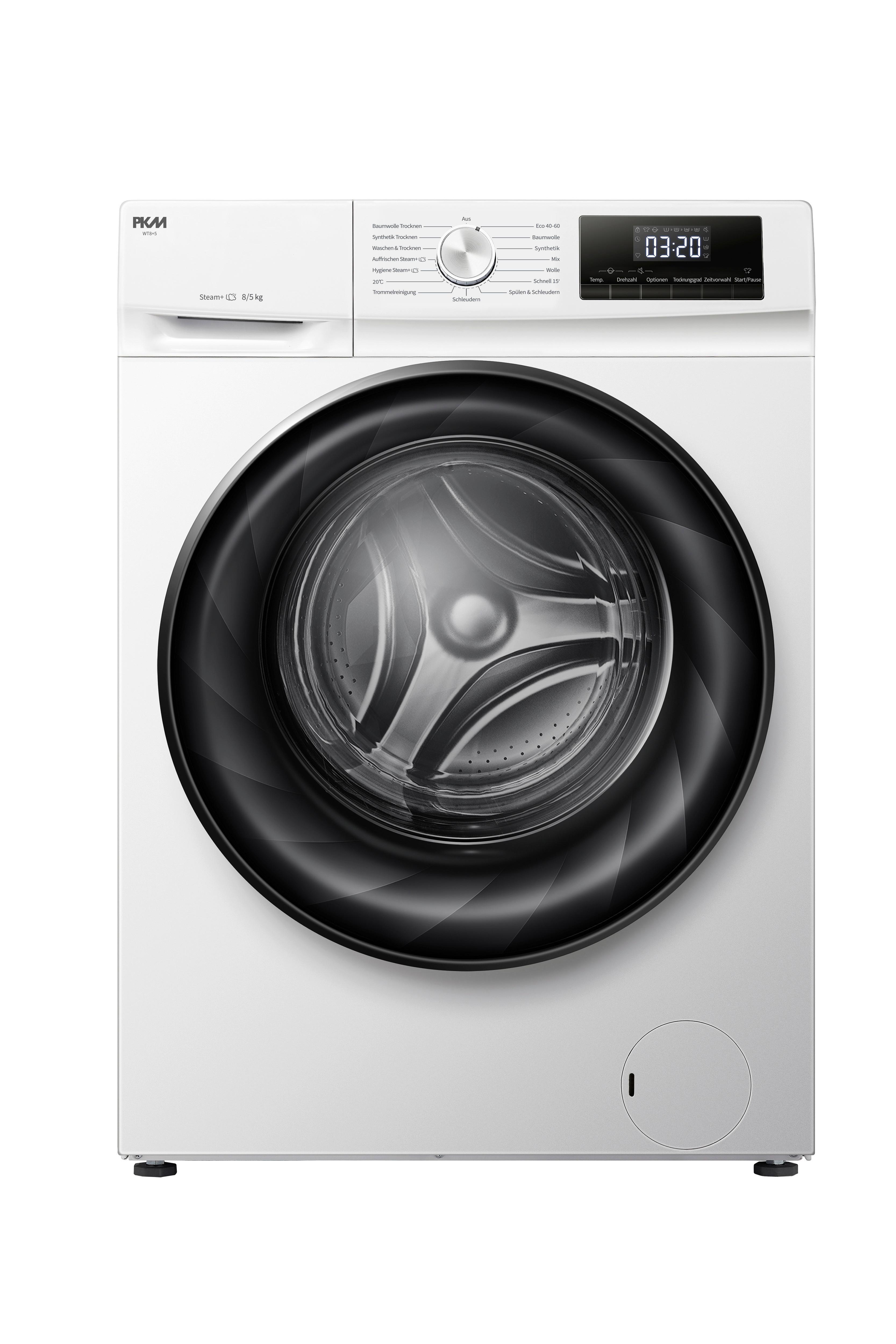 Waschtrockner Wt8+5 8kg/5kg 1400 U/min Steam-Funktion