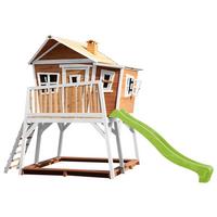 Spielturm A030.150.11 - Hellgrün/Braun, KONVENTIONELL, Holz (432/288/193cm) - Ambia Garden