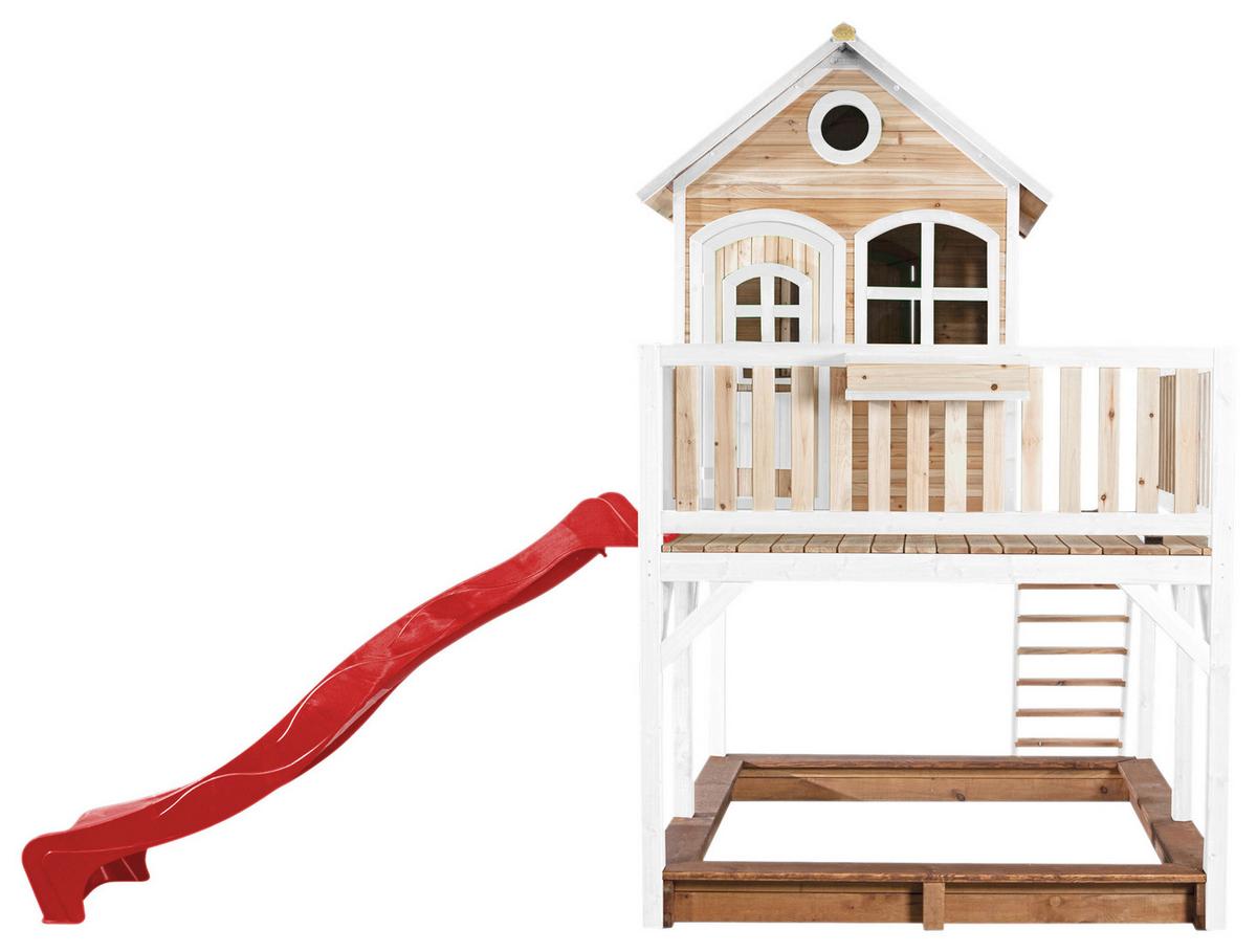 Spielturm A030.151.21 - Rot/Braun, KONVENTIONELL, Holz (377/291/255cm) - Ambia Garden
