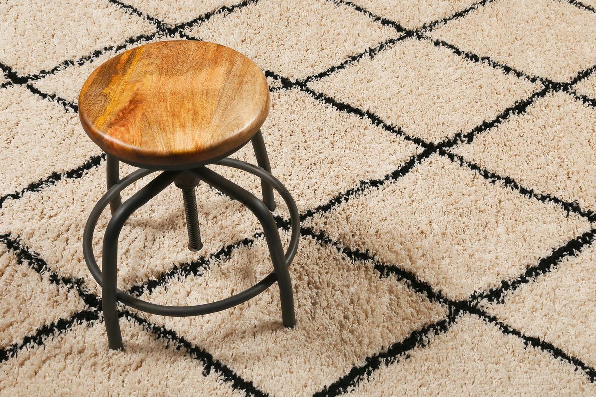 Hochflorteppich Studio Two - Beige, Design, Textil (200/200cm) - WECON HOME
