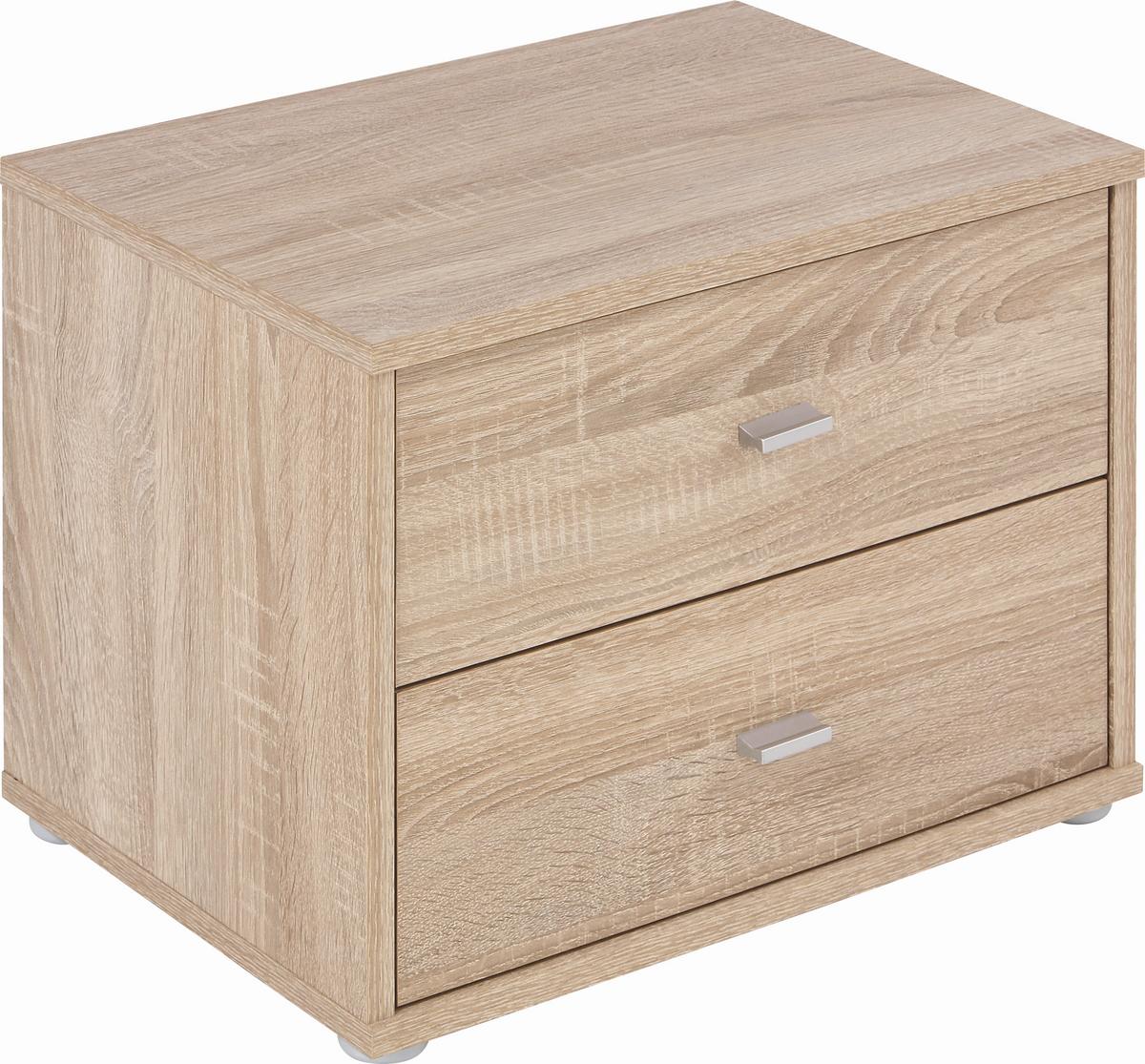 Nachtkästchen Eiche Dekor H: 38,1 Cm 4-You Yuk12 - Sonoma Eiche, KONVENTIONELL, Holz (50/38,1/35,2cm)