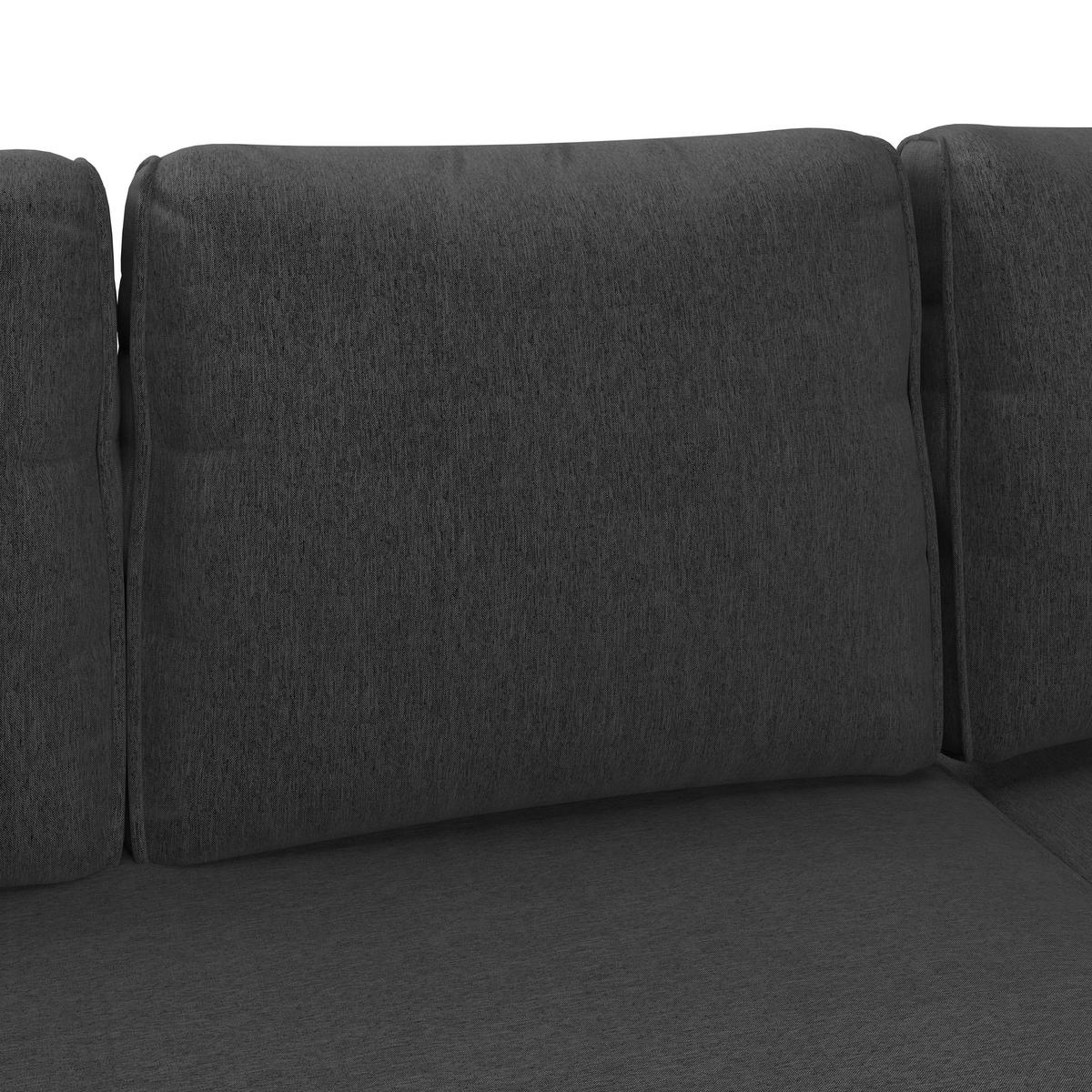 Loungegarnitur Orlando - Dunkelgrau/Naturfarben, MODERN, Glas/Kunststoff (245,5/182cm) - Beldano