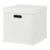 Skladací box BOBBY S VEKOM - biela, Modern, kartón/textil (33/33/33cm) - Mömax