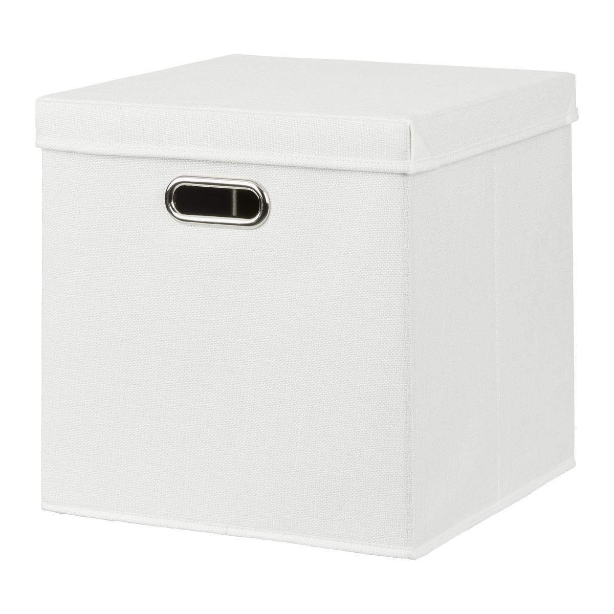 Skladací box BOBBY S VEKOM - biela, Modern, kartón/textil (33/33/33cm) - Mömax