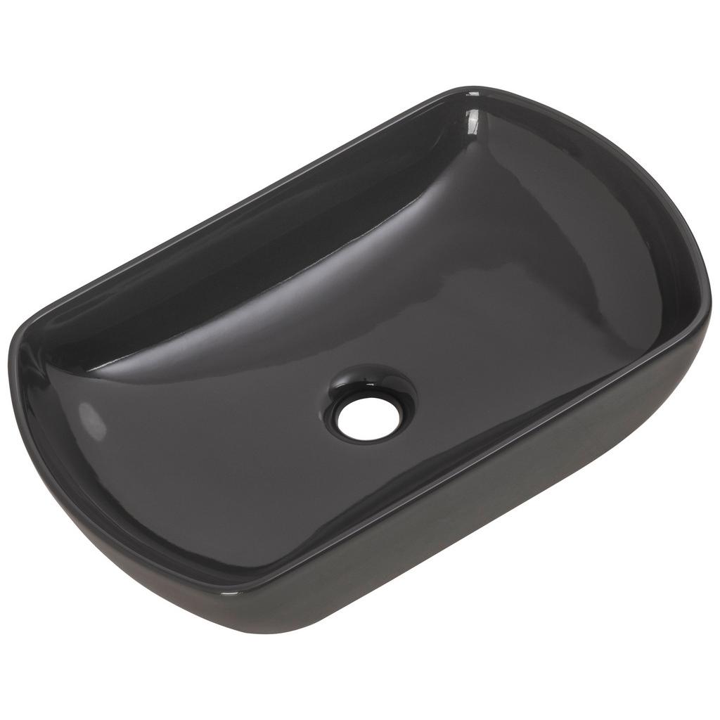 Aufsatzwaschbecken New York BxHxT: 50x12,5x31,5 cm Grau