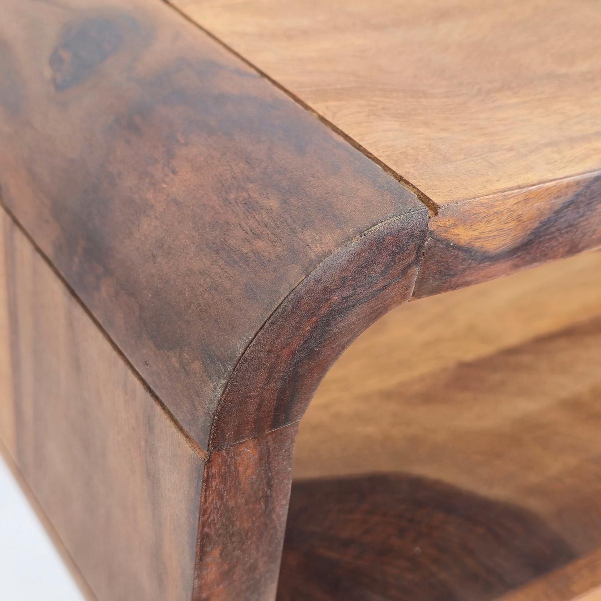 COUCHTISCH Braun L: 100cm - Schwarz/Braun, Design, Holz/Metall (100/40/45cm) - MID.YOU