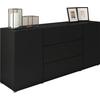Wohnwand Berlin 150 Schwarz B: 150 cm - Schwarz/Grau, Design, Holzwerkstoff (150/68/38,5cm) - P & B
