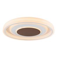 Led-deckenleuchte Goffi Ø 69 Cm Mit Farbtemperaturwechsler - Opal/Braun, Design, Kunststoff/Metall (69/10cm) - Globo