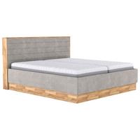 Kárpitozott Ágy Peseta 180/200cm - bükkszínű/homokszínű, faalapú anyag/textil (180/200cm) - MID.YOU