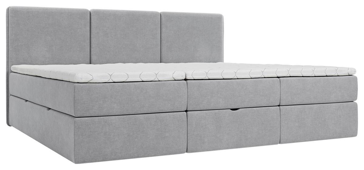 Familienbett Domino Combo Mit Bettkasten, Dunkelgrau 270x200 - Dunkelgrau/Schwarz, MODERN, Holz/Holzwerkstoff (270/200cm) - MID.YOU