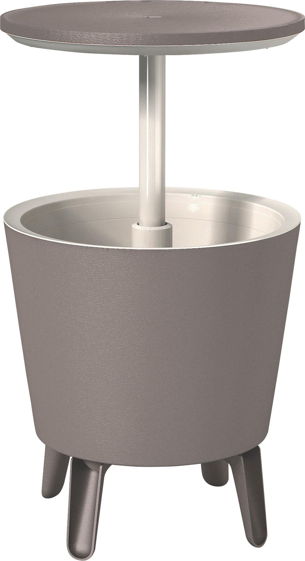 ZAHRADNÍ BAROVÝ STŮL COOL BAR - šedá/bílá, Konvenční, plast (49,5/49,5/57-84,5cm) - Mömax