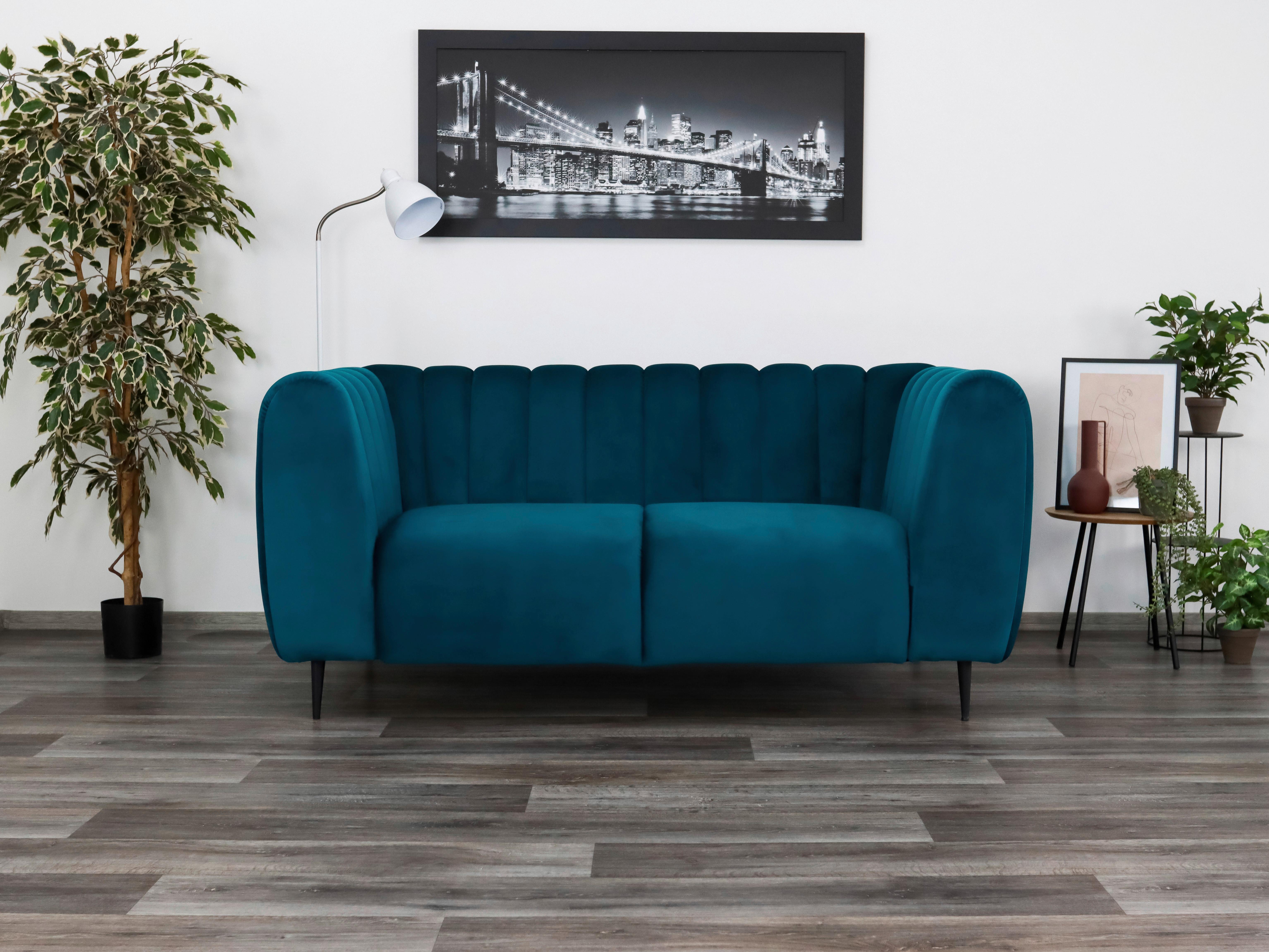 Trojmiestna Pohovka Cloud - 3 - čierna/petrolejová, Moderný, drevo/textil (200/80/95cm)