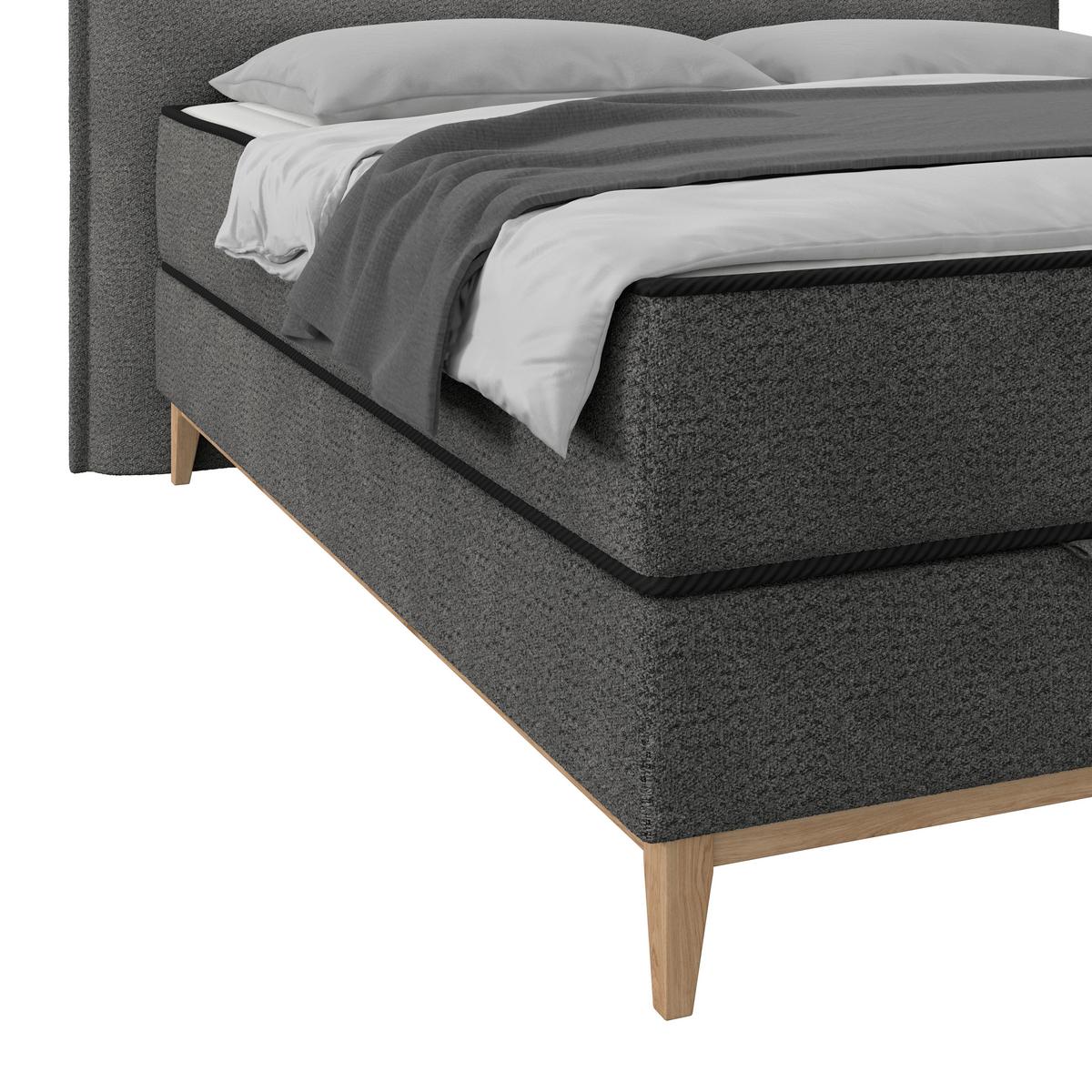 Boxbett Smile inkl. Matratze 180x200 - Anthrazit, KONVENTIONELL, Holz/Holzwerkstoff (180/200cm) - James Wood