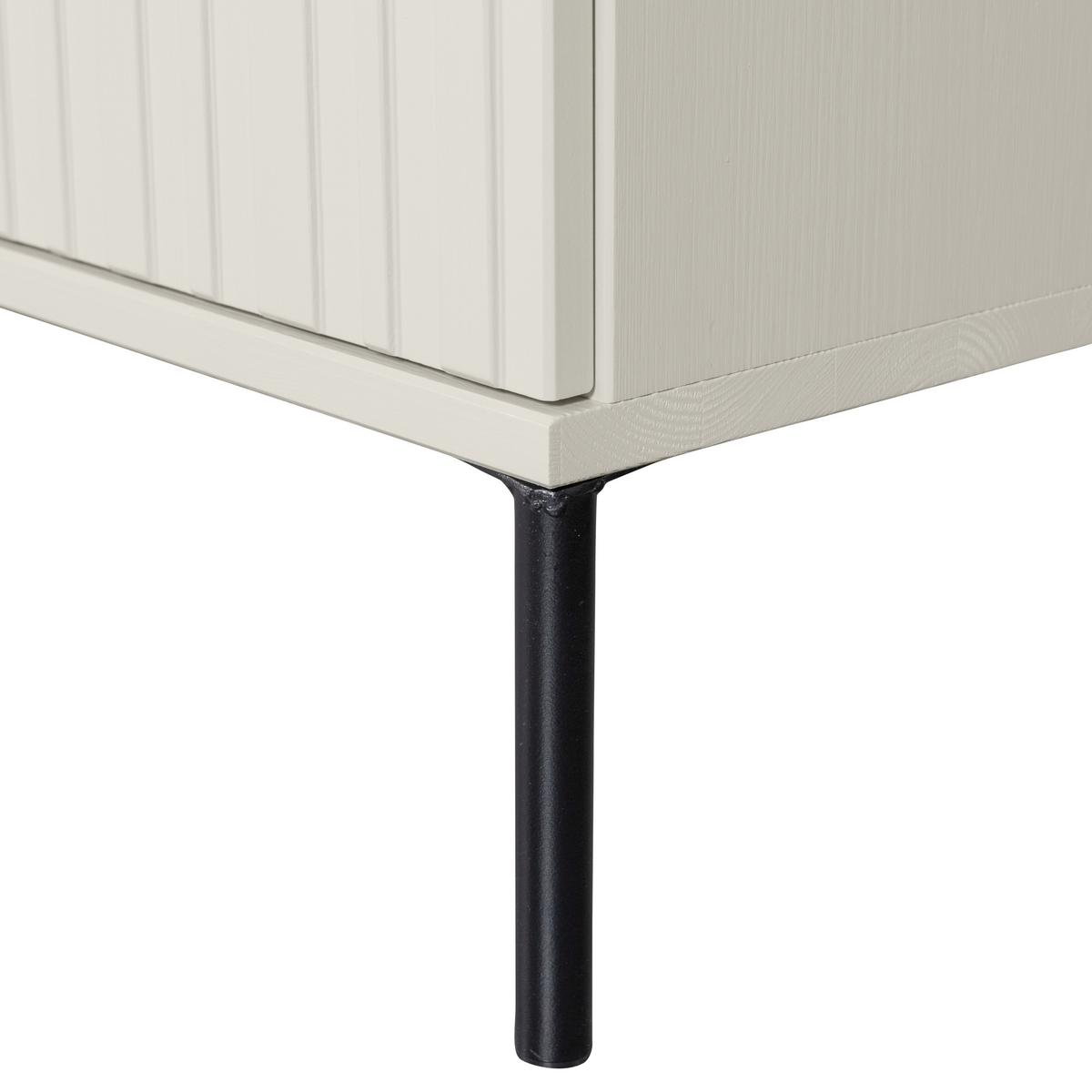 LOWBOARD Gravure Grau B: 100cm - Schwarz/Grau, Design, Holz (100/56/44cm) - Livetastic