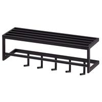 Nástenný vešiak čierny š: 70cm - čierna, Modern, kov (70/20/20cm) - MID.YOU
