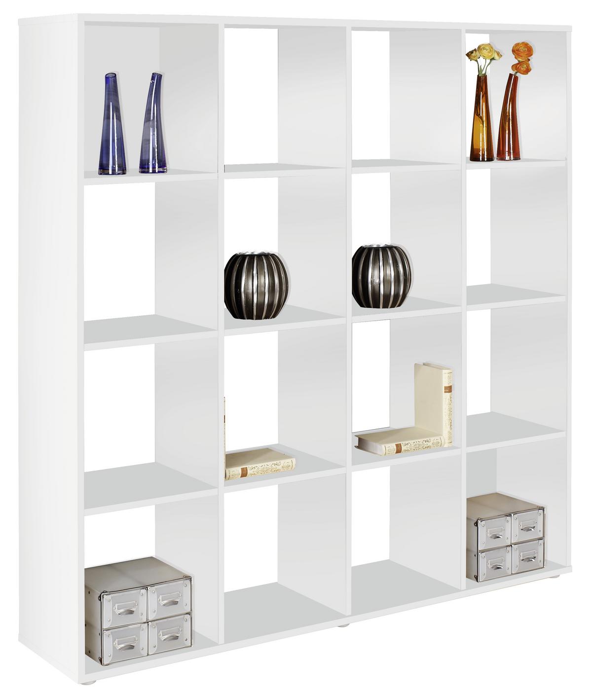 Raumteiler Berni B: 158 Cm Weiß - Alufarben/Weiß, MODERN, Holzwerkstoff (158/158/34cm)