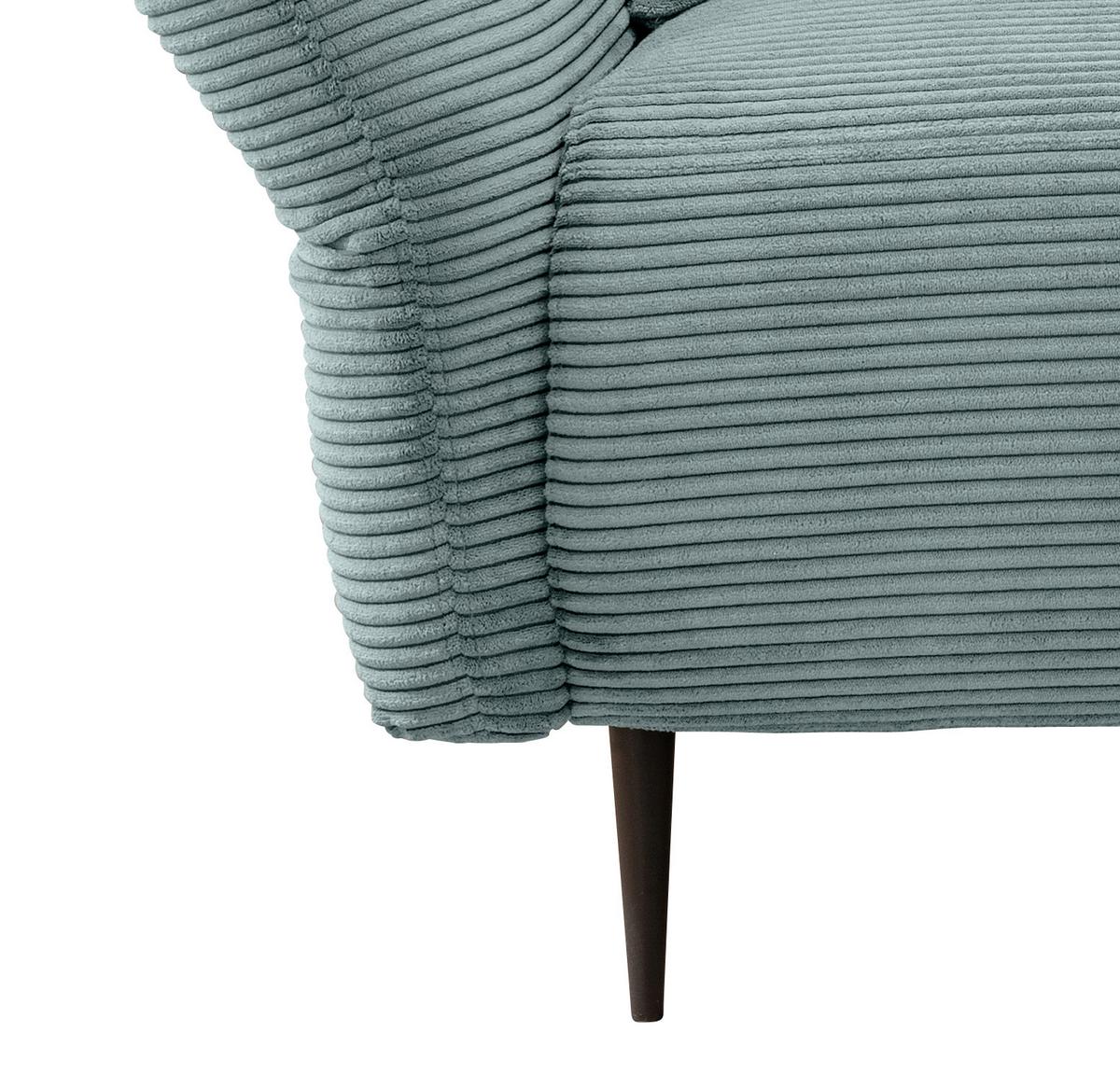 Sitzgarnitur Vanilla 2--Teilig. Hellblau - Schwarz/Hellblau, Design, Textil - Livetastic
