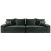 Bigsofa Be Relaxed - Dunkelgrün/Schwarz, MODERN, Textil (273/67/125cm) - MID.YOU