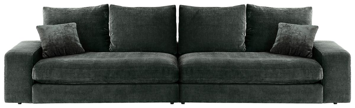 Bigsofa Be Relaxed - Dunkelgrün/Schwarz, MODERN, Textil (273/67/125cm) - MID.YOU