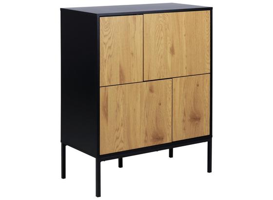 Anrichte Seaford B: 80 cm Schwarz - Eichefarben/Schwarz, MODERN, Holzwerkstoff/Metall (80/103/40cm) - Xora Anrichte Seaford B: 80 cm Schwarz - Eichefarben/Schwarz, MODERN, Holzwerkstoff/Metall (80/103/40cm) - Xora