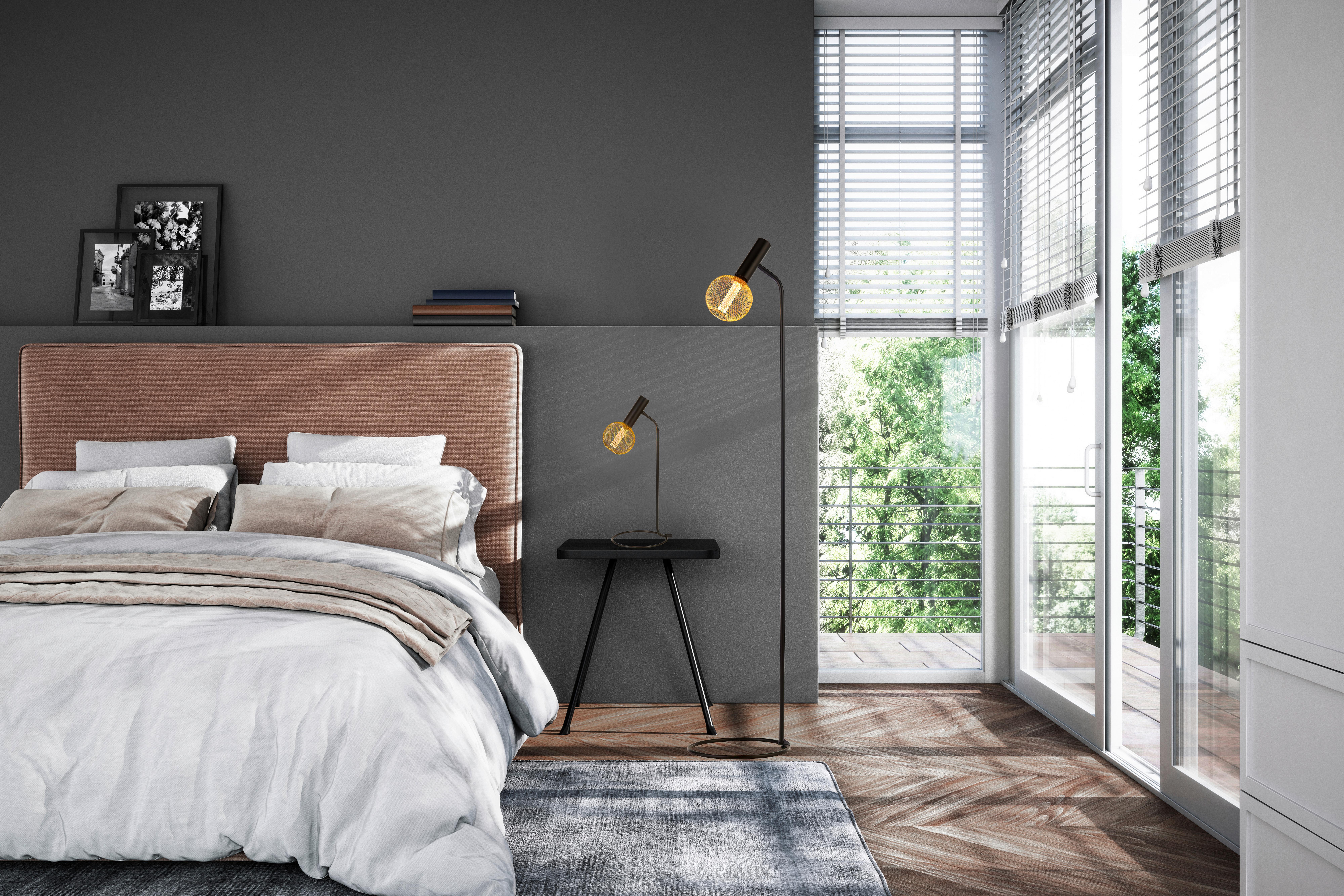 Stehleuchte Eu35722-1bk - Schwarz, Basics, Metall (30/152cm)