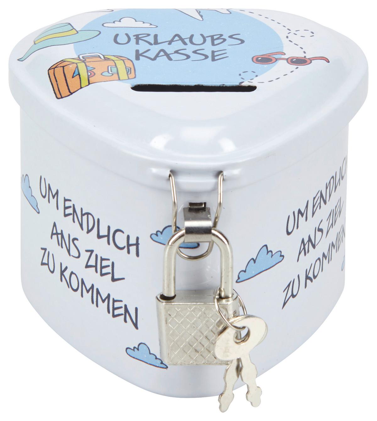 Spardose Alarich - Türkis/Schwarz, Basics, Metall (5/6/7cm)