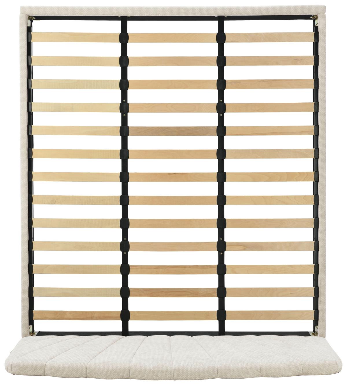 Polsterbett Venus Beige B: 191 Cm - Eichefarben/Beige, Design, Holz/Textil (191/121/215cm) - Livetastic