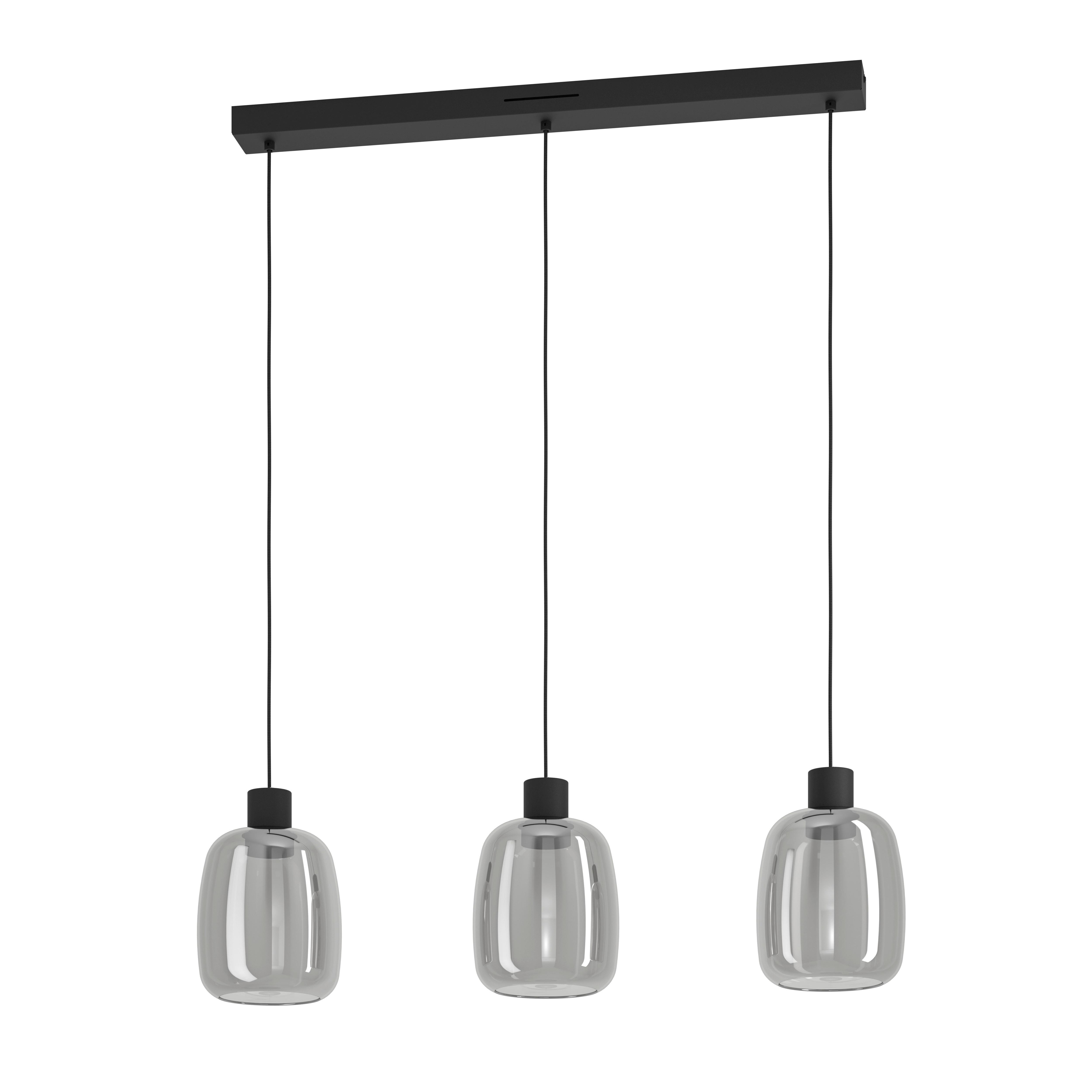Led-hängeleuchte 901121 Molochio-Z - Schwarz, Design, Glas/Metall (88/12,5/110cm) - Eglo